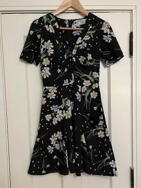 Helly Bunny Vixen Navy Blue Floral Dress Size XS